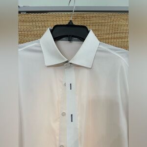 White Twillory Dress Shirt 17.5 34-35 with Skull Accents